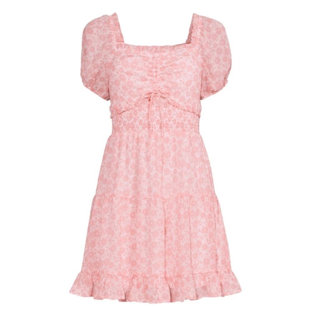 Madden NYC Juniors' Smocked Waist Dress with Cut Out NWOT